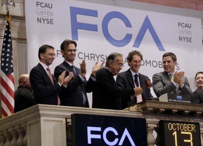 Financial Markets Wall Street Fiat Chrysler Stock