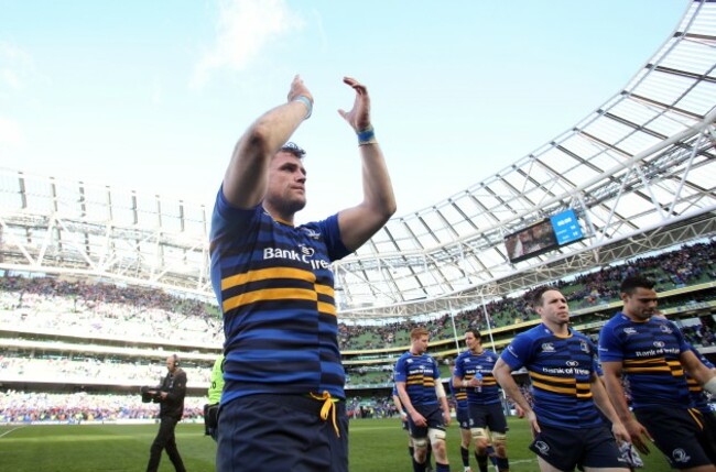 Jamie Heaslip applauds the crowd