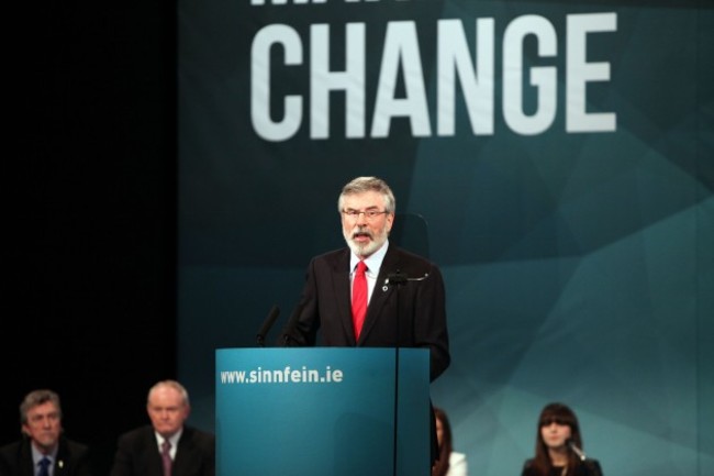 : Sinn Fein President Gerry Adams delive