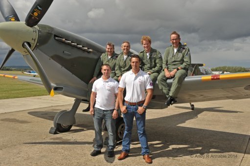 Prince Harry flies in a Spitfire