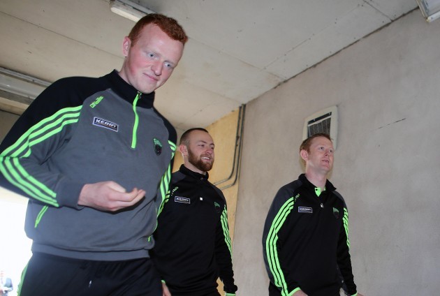 Johnny Buckley, Barry John Keane and Colm Cooper arrive