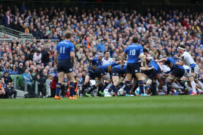 Isaac Boss puts into a scrum