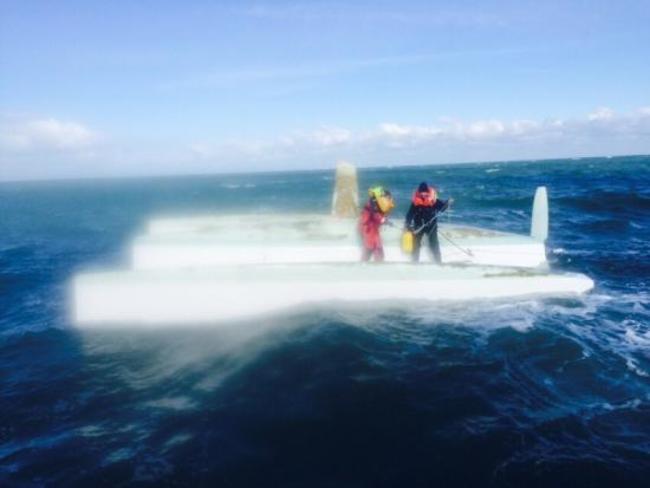 Two casualties on upturned trimaran