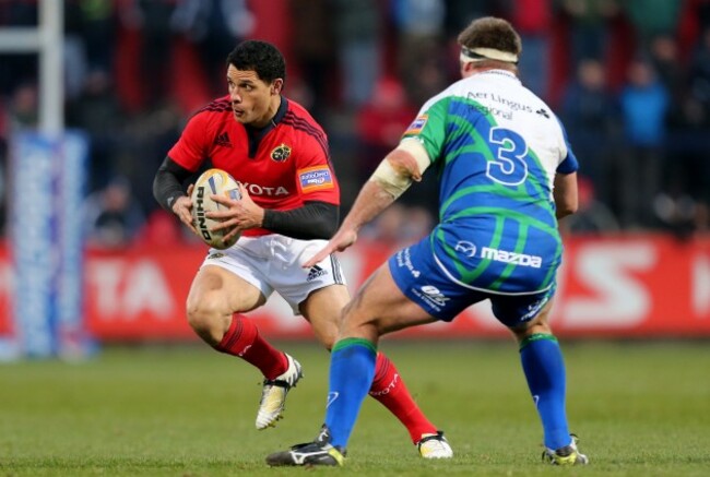 Doug Howlett runs at Nathan White