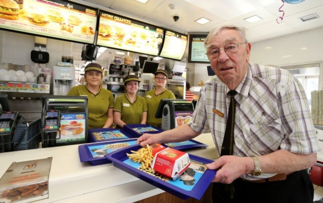 Party for McDonald's employee, 90