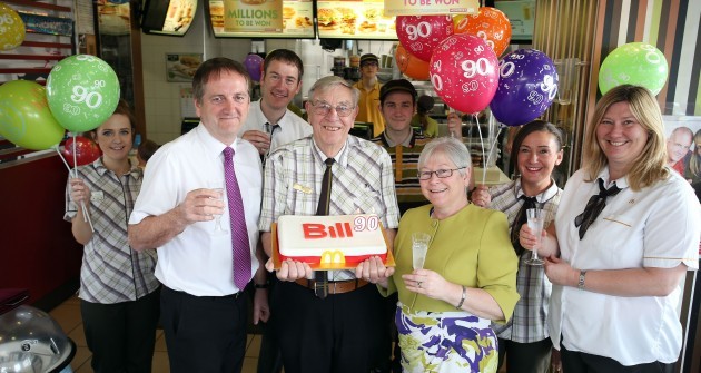 Party for McDonald's employee, 90