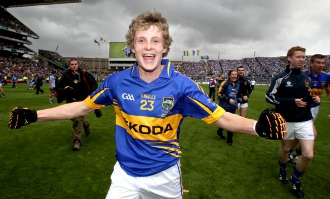 Jason Lonergan celebrates