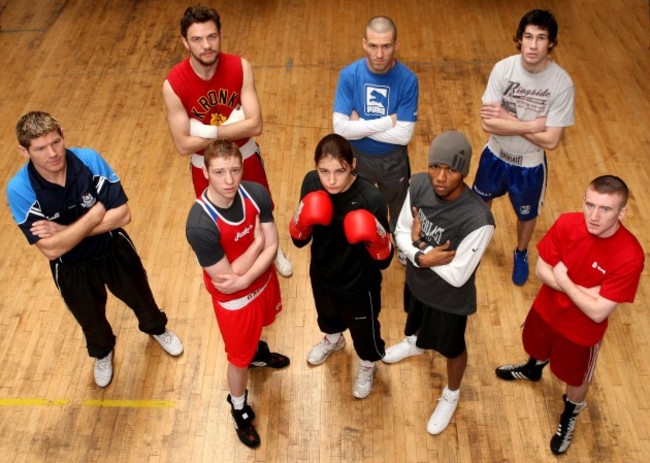 Jim Rock, Andy Lee, Michael Kelly, Andy Murray, Ray Moylette, Katie Taylor, Ricardo Cordoba and Paddy Barnes