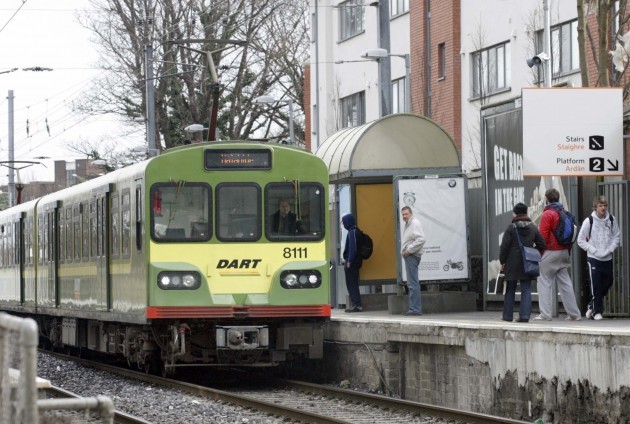 File Photo The number of passenger journeys made on DART, Commuter and Intercity rail services in the first three months of 2015 was up almost 4% on the same period last year.