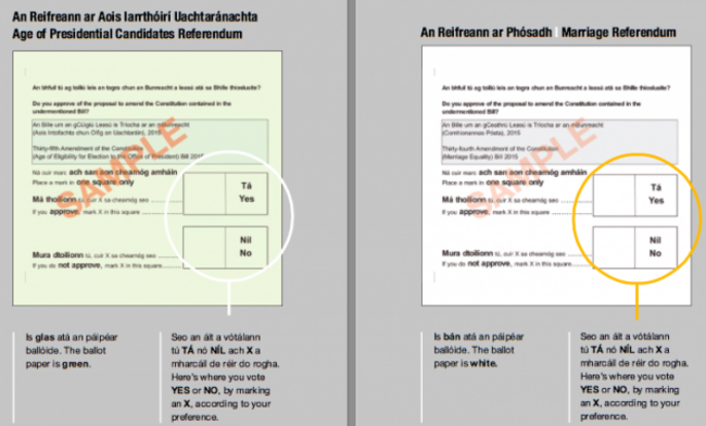 referendums ballot papers