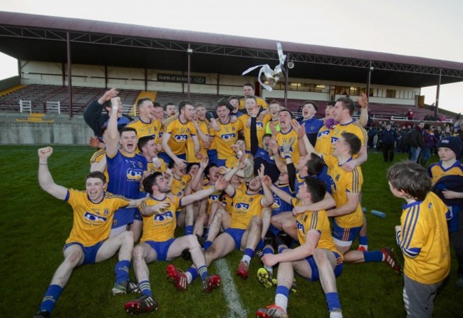 The Roscommon team celebrate winning
