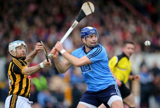 Jonjo Farrell attempts to hook Conal Keaney