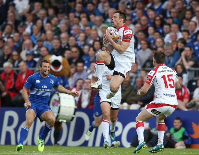 Ulster&Otilde;s Tommy Bowe catches the ball 17/5//2014