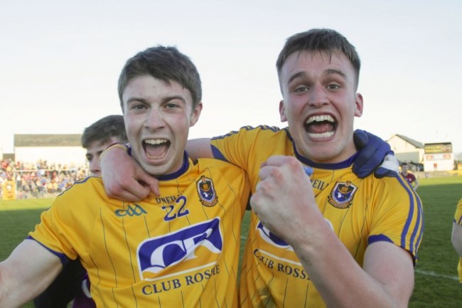 Kieran Kilcline and Enda Smith celebrate winning