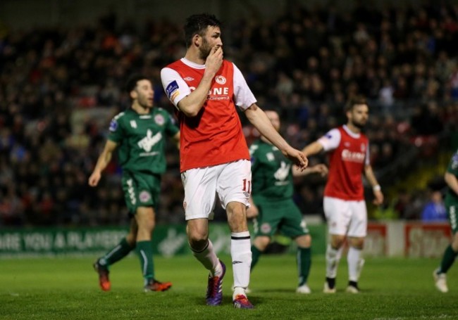 Killian Brennan reacts after missing a penalty