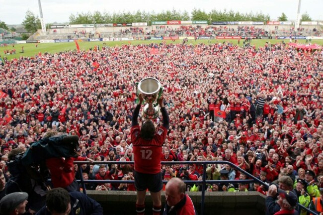 Rob Henderson shows off the Heineken Cup
