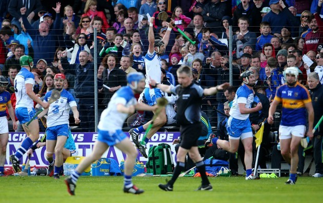 Maurice Shanahan celebrates at the final whistle