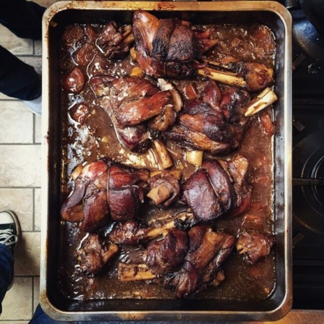 Mammy Skehan's braised lamb shanks for Sunday lunch!