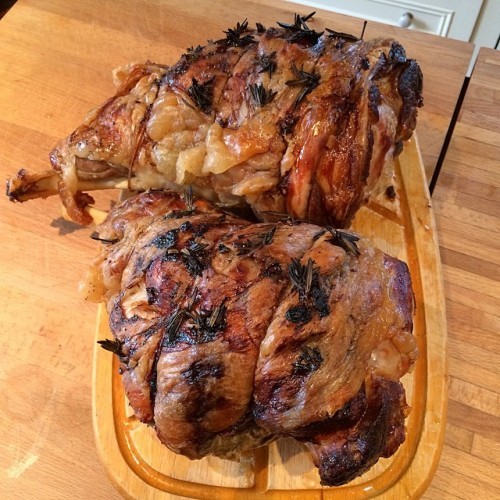 This is how we do Easter at The Food Dude House! Leg of wild lamb #food #foodporn #recipes