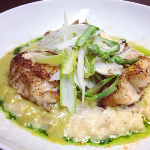 Monkfish with Gilly's asparagus, fennel and risotto #seafood #irishfood #feedfeed #wildatlanticway #deasys #westcork #clonakilty