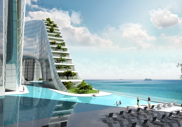 This futuristic seaside resort has been inspired by plankton