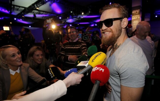 Sport - UFC - Jose Aldo and Conor McGregor Press Conference - Dublin Convention Centre