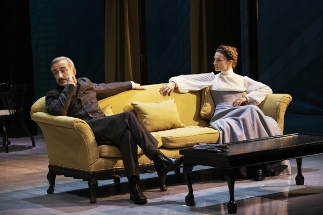 Declan Conlon and Catherine Walker  in Abbey Theatre's new version of Ibsen's classic by writer Mark O'Rowe Pic  Ros Kavanagh