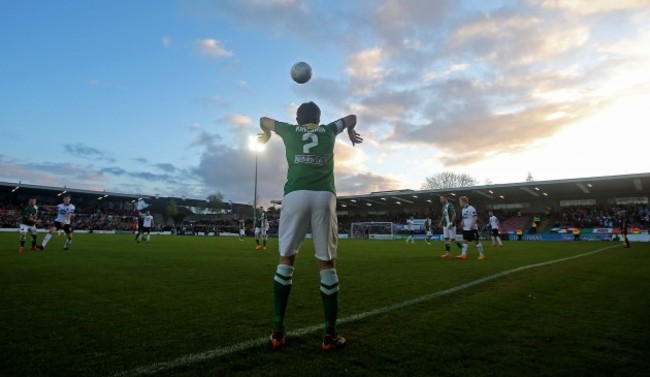 John Kavanagh takes a throw in