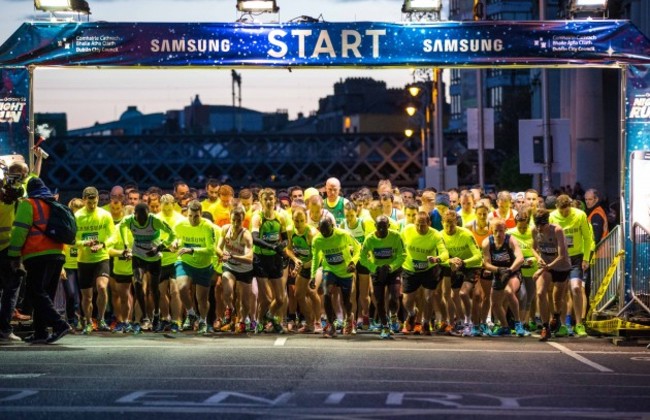 General view of start of the 2015 Samsung Night Run