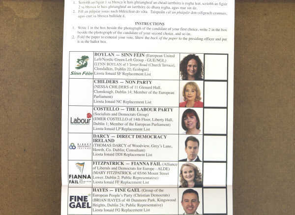 ballot paper - 1