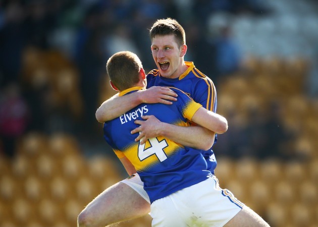 Colm O'Shaughnessy and Jimmy Feehan celebrate