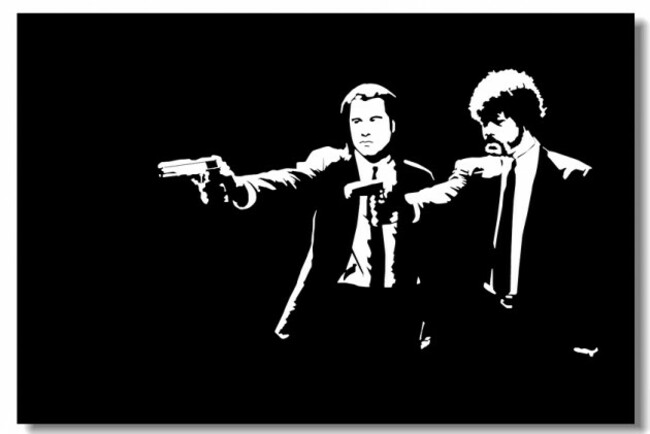 Pulp-Fiction-Movie-Silk-Wall-Poster-36x24-30x20-20x12-48x32-inch-Big-Room-Prints-Classic-Quentin