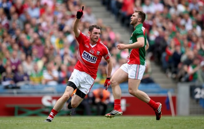 Donncha OÕConnor celebrates scoring his side first goal