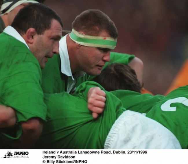 Jeremy Davidson Ireland v Australia Lansdowne Road, Dublin. 23/11/1996