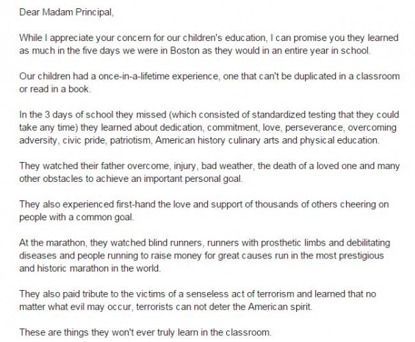 Dad Writes Excellent Letter To Principal Defending Children S
