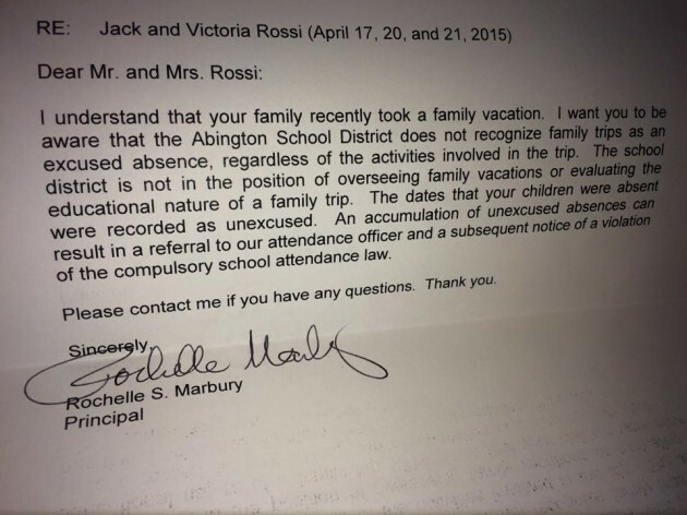 Dad writes excellent letter to principal defending 