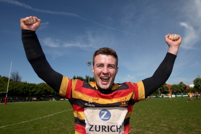 Dominic Ryan celebrates after the game