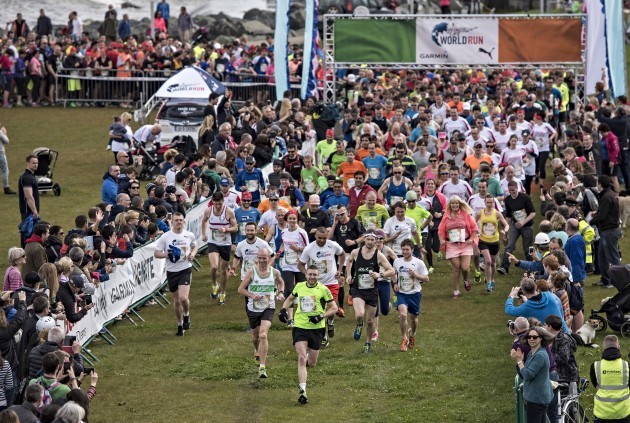 Competitors pictured today running in the Irish leg of the Wings for Life World Run