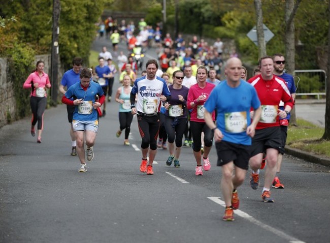 Competitors pictured today running in the Irish leg of the Wings for Life World Run