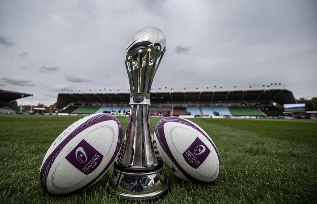 General view of the Challenge Cup with match balls