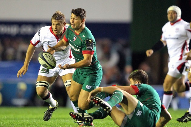 Ben Youngs watched by Chris Henry