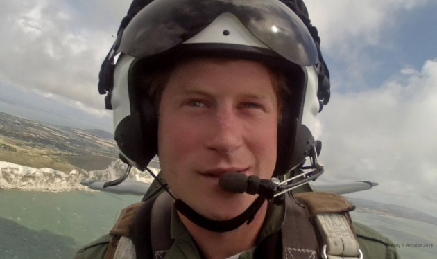Prince Harry flies in a Spitfire