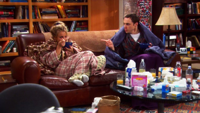 big-bang-theory-season-3-15-the-large-hadron-collison-penny-and-sheldon-sick-kaley-cuoco-jim-parsons