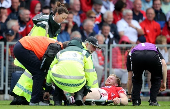 Ruairi Deane sustains an injury