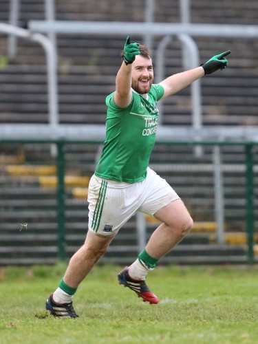 Sean Quigley celebrates after he scored a goal