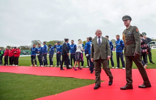 Michael D. Higgins at the game