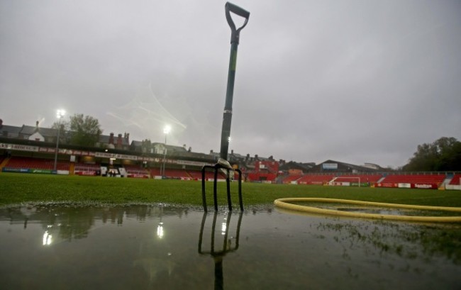 A general view of Richmond Park after the game was postponed