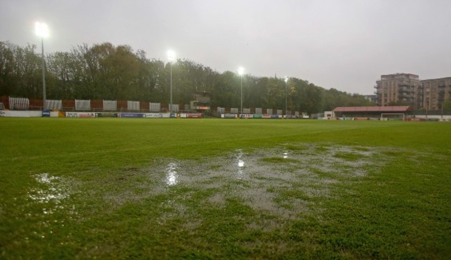 A general view of Richmond Park after the game was postponed