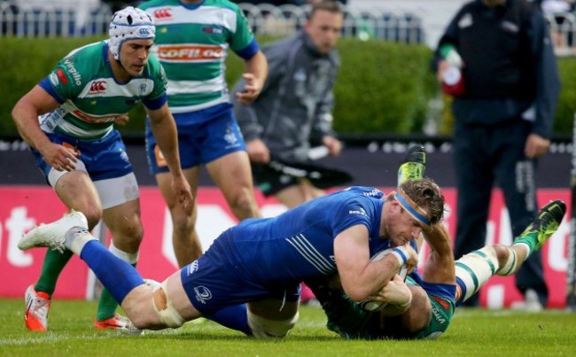 Jamie Heaslip scores a try