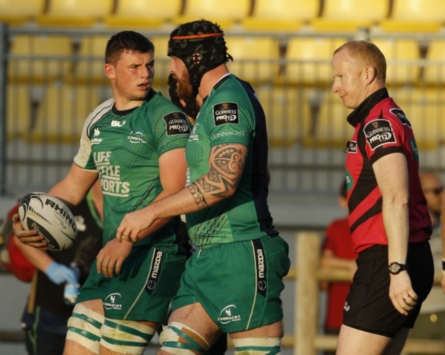 Eoghan Masterson after scoring a try